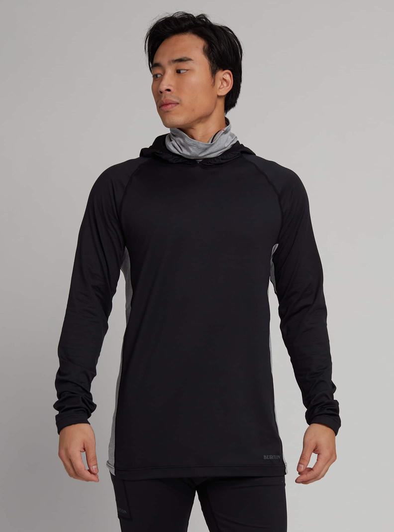 Sous-couches Burton Midweight X Base Layer Long Neck Hoodie  Noir Grise Homme | WMT-3716211