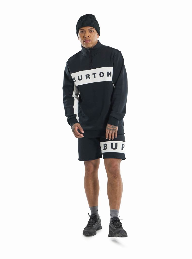 Sweats Burton Lowball Quarter-Zip Fleece  Noir Homme | CWA-0501404