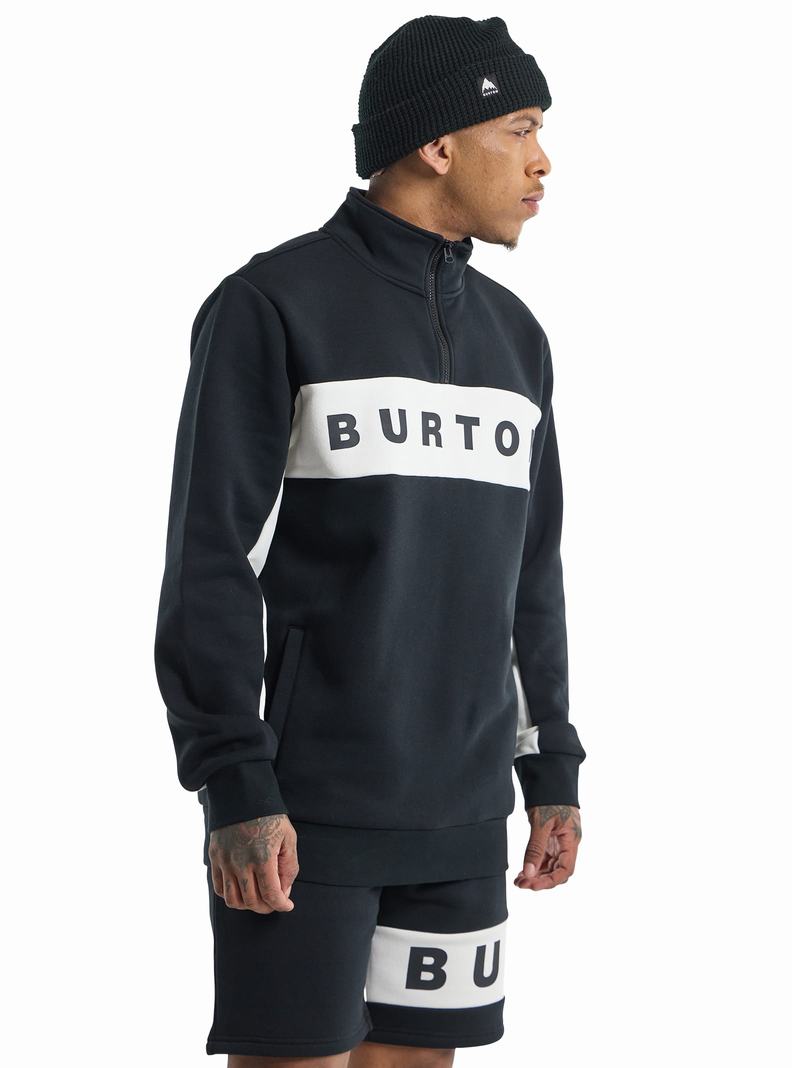 Sweats Burton Lowball Quarter-Zip Fleece  Noir Homme | CWA-0501404