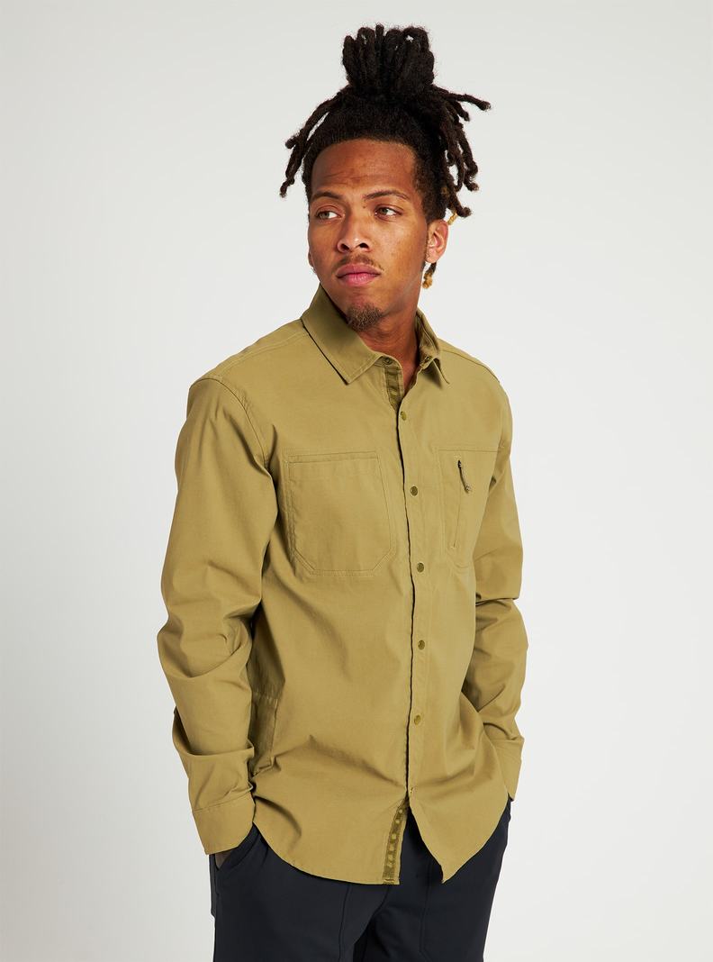 Chemise Burton Multipath Utility Long Sleeve Shirt  Vert Olive Homme | UGD-7625950