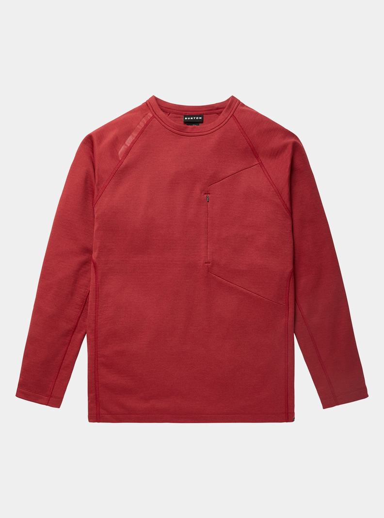 Sweats Burton Multipath Grid Crewneck Fleece  Rouge Homme | OCN-0695468