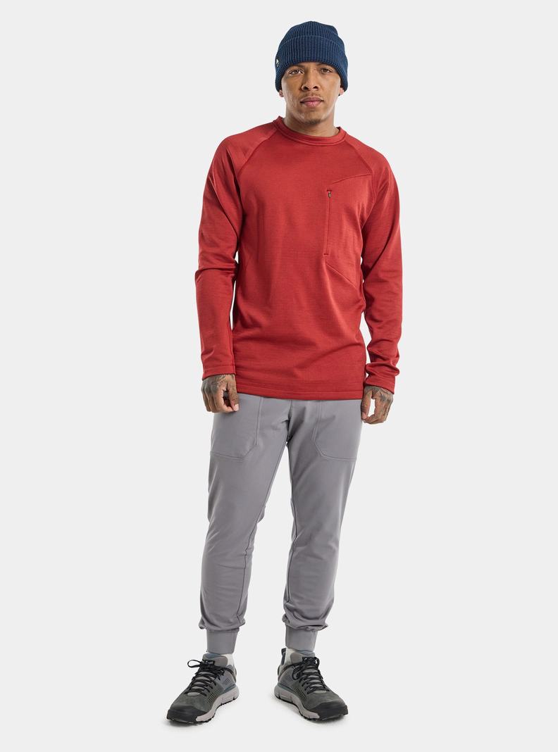 Sweats Burton Multipath Grid Crewneck Fleece  Rouge Homme | OCN-0695468