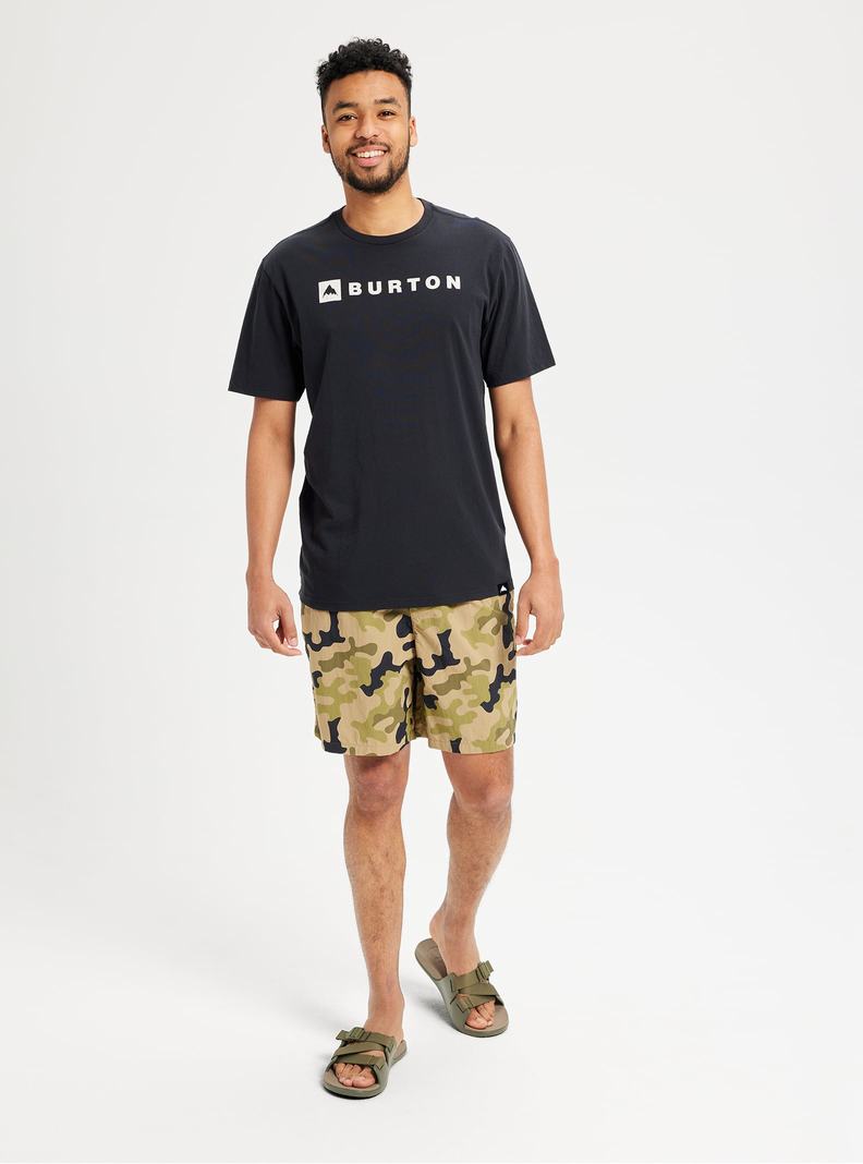 T-shirts Burton Horizontal Mountain Corta Sleeve  Noir Homme | LWL-1582455