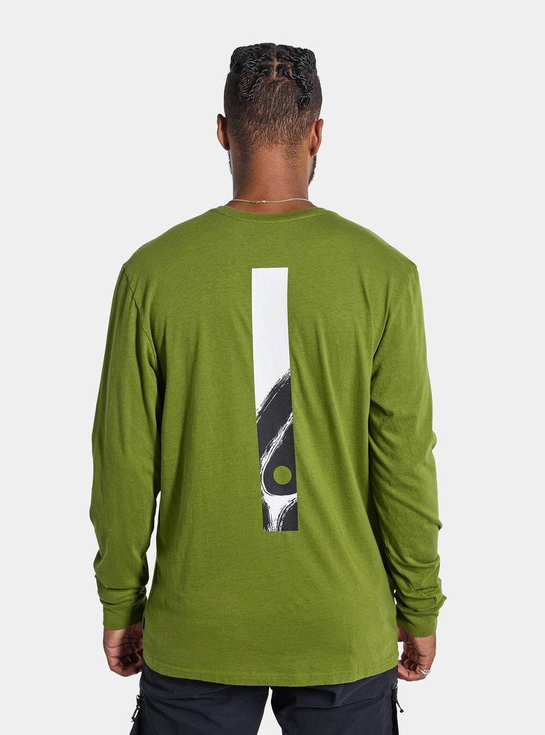 T-shirts Burton Forager Long Sleeve  Vert Homme | ADC-2094730