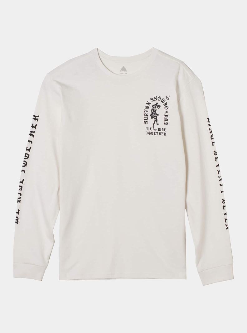 T-shirts Burton Name Dropper Long Sleeve  Blanche Homme | UPQ-0676179