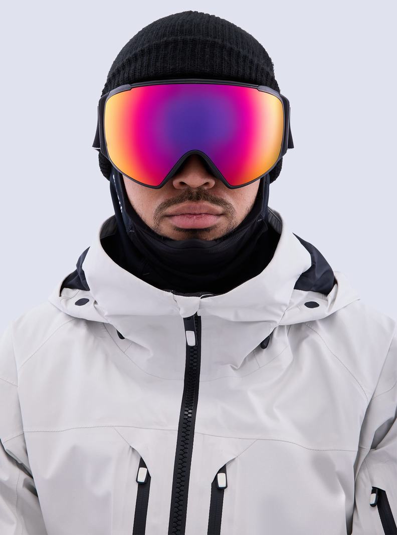 Lunette Ski Burton Anon M4S Goggles (Toric) + Bonus Lens + MFI Face Mask  Noir Orange Rouge Homme | AOK-3121534