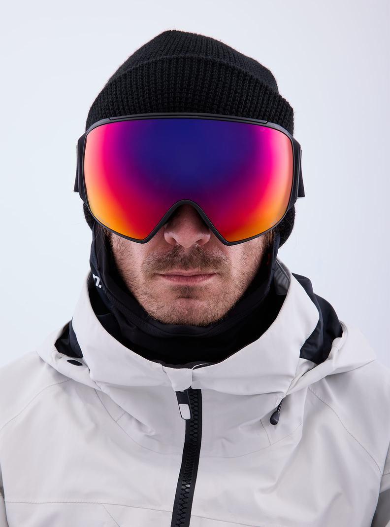 Lunette Ski Burton Anon M4 Goggles (Toric) + Bonus Lens + MFI Face Mask  Noir Orange Rouge Homme | DXK-1912225