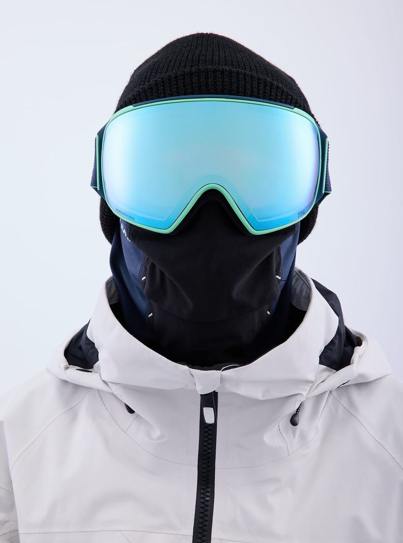 Lunette Ski Burton Anon M4 Goggles (Toric) + Bonus Lens + MFI Face Mask  Bleu Marine Bleu Rose Homme | KFR-2688120