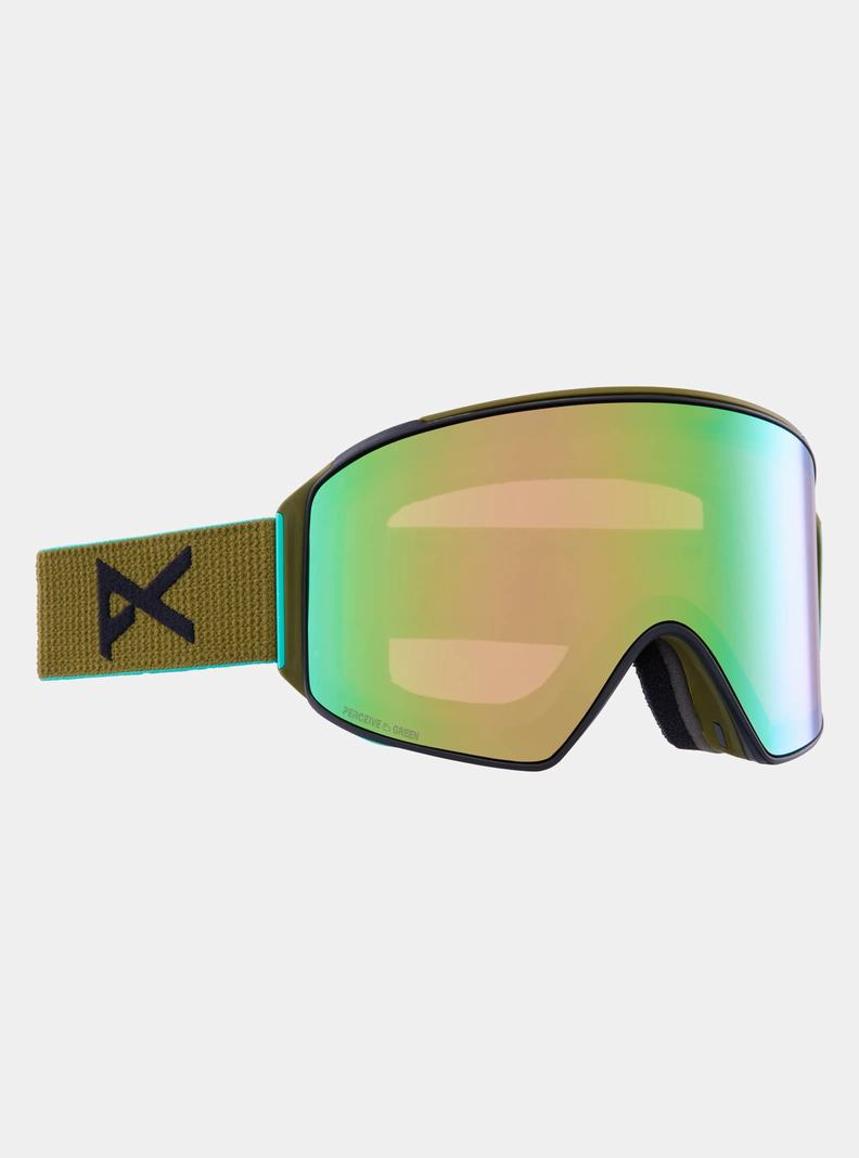 Lunette Ski Burton Anon M4 Goggles (Cylindrical) + Bonus Lens + MFI Face Mask  Vert Rose Homme | ZOX-6053388