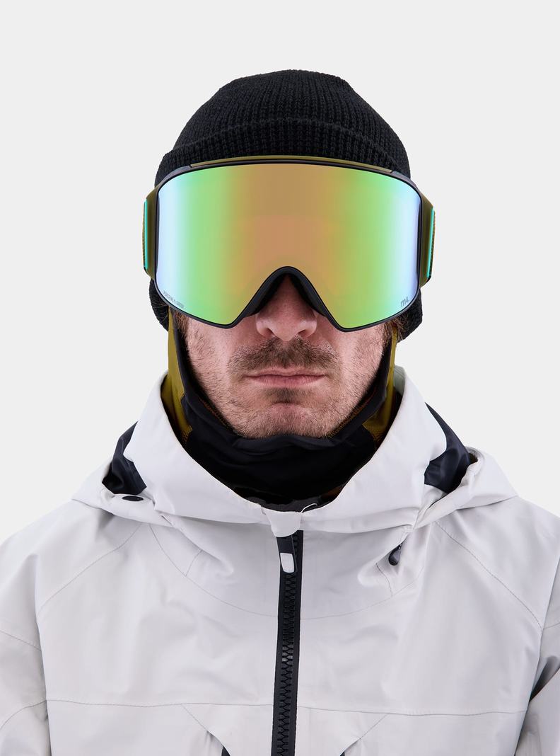 Lunette Ski Burton Anon M4 Goggles (Cylindrical) + Bonus Lens + MFI Face Mask  Vert Rose Homme | ZOX-6053388