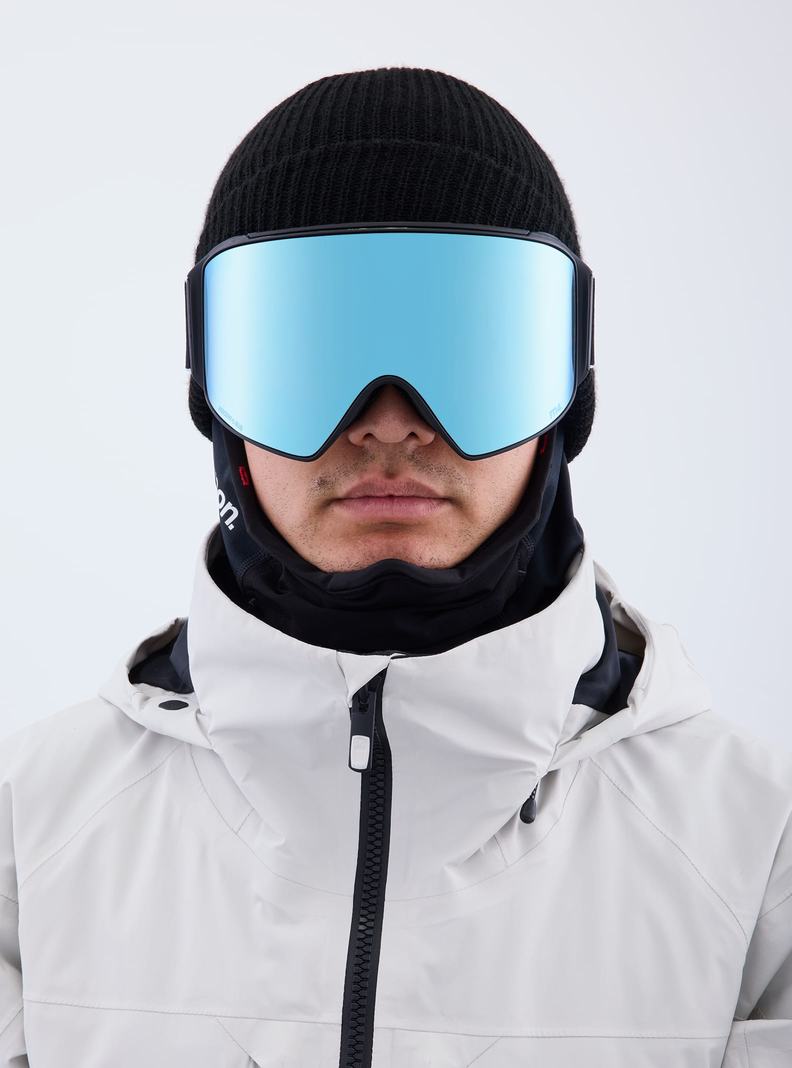 Lunette Ski Burton Anon M4 Low Bridge Fit Goggles (Cylindrical) + Bonus Lens + MFI Face Mask  Noir Bleu Rose Homme | JLM-4076432