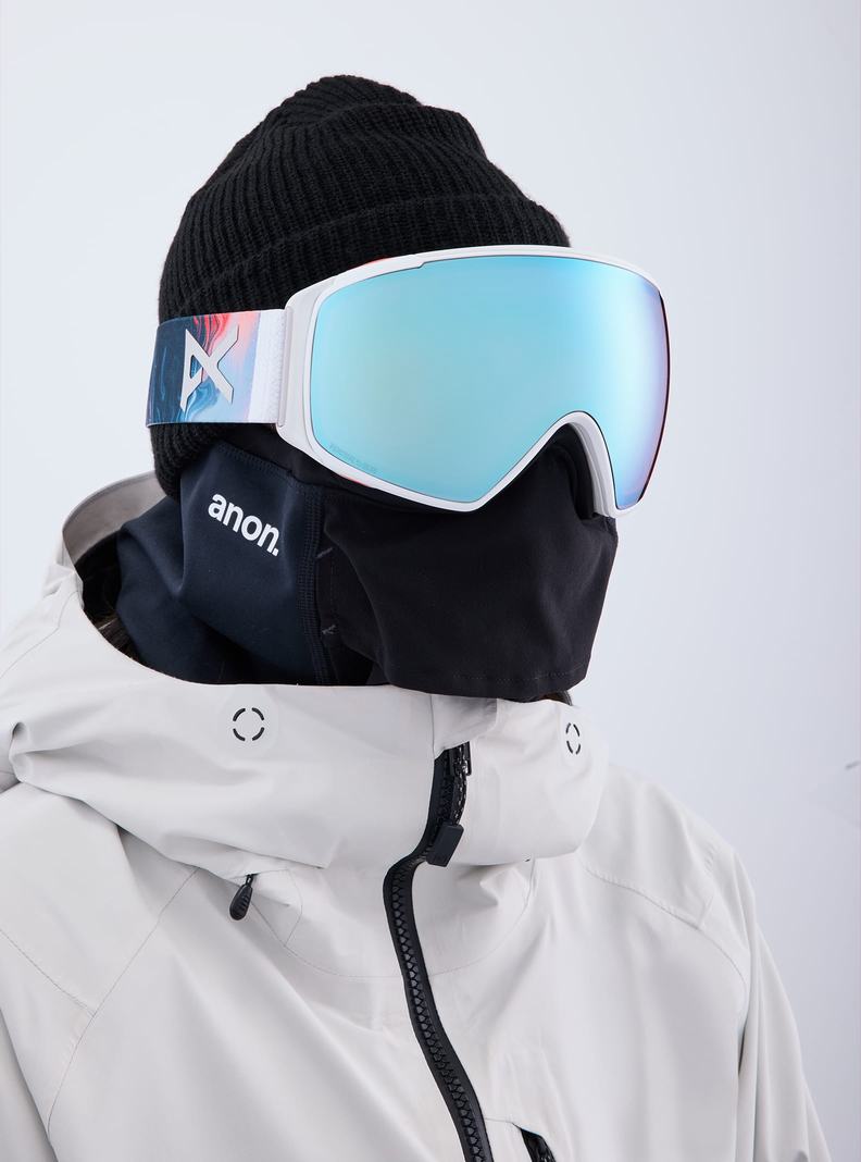 Lunette Ski Burton Anon M4S Low Bridge Fit Goggles (Toric) + Bonus Lens + MFI FACE MASK  Bleu Rose Homme | KXT-4767290