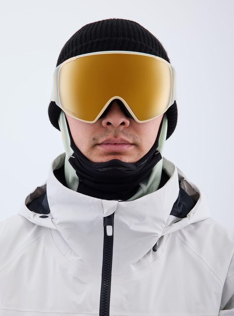 Lunette Ski Burton Anon M4S Low Bridge Fit Goggles (Toric) + Bonus Lens + MFI FACE MASK  Orange Homme | ZSZ-6844336