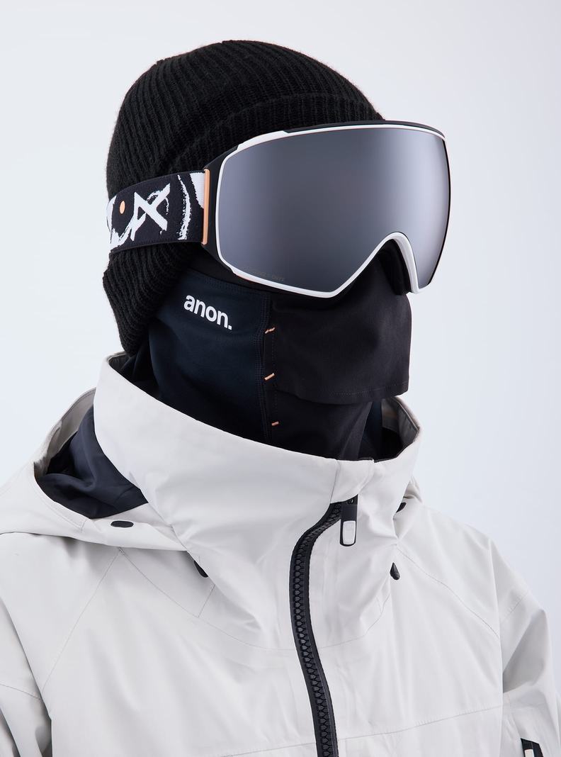 Lunette Ski Burton Anon M4 Low Bridge Fit Goggles (Toric) + Bonus Lens + MFI Face Mask  Orange Noir Violette Homme | SXB-2802683