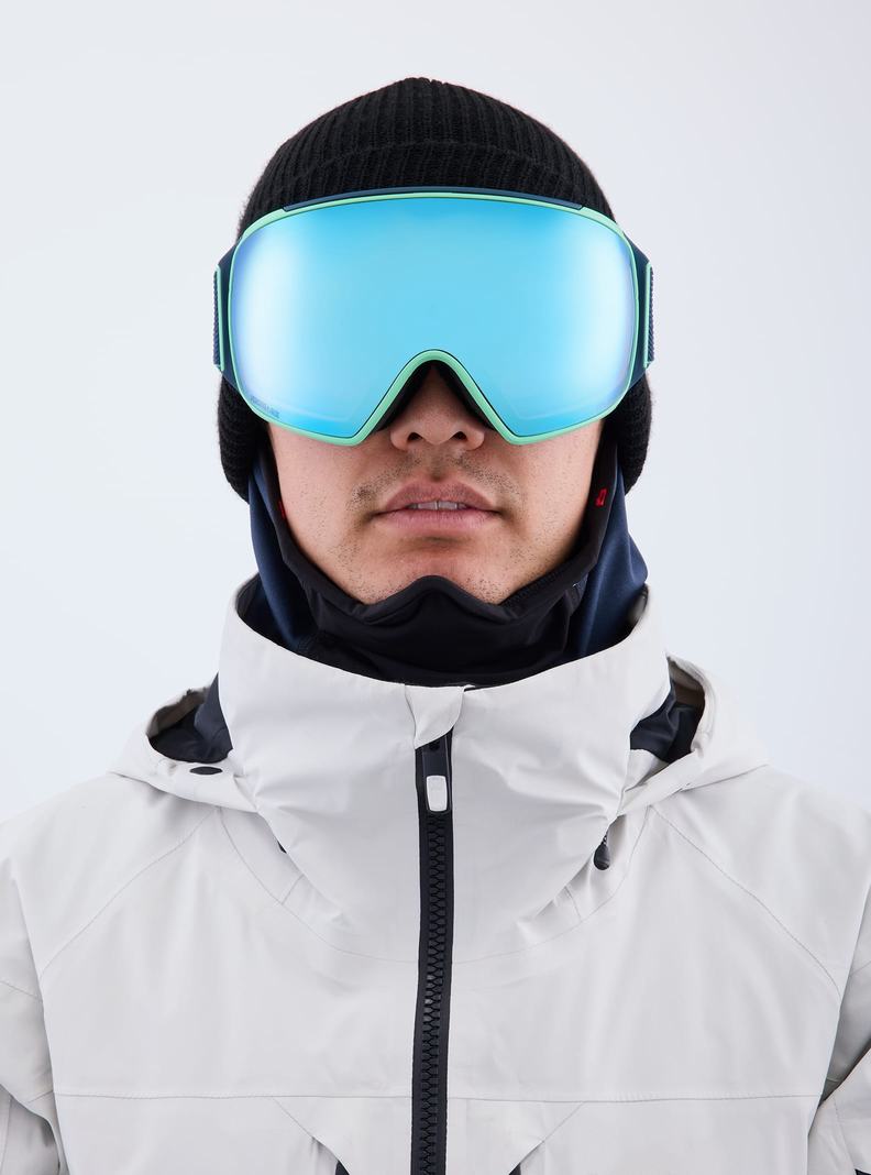 Lunette Ski Burton Anon M4 Low Bridge Fit Goggles (Toric) + Bonus Lens + MFI Face Mask  Bleu Marine Bleu Rose Homme | EBL-8311259