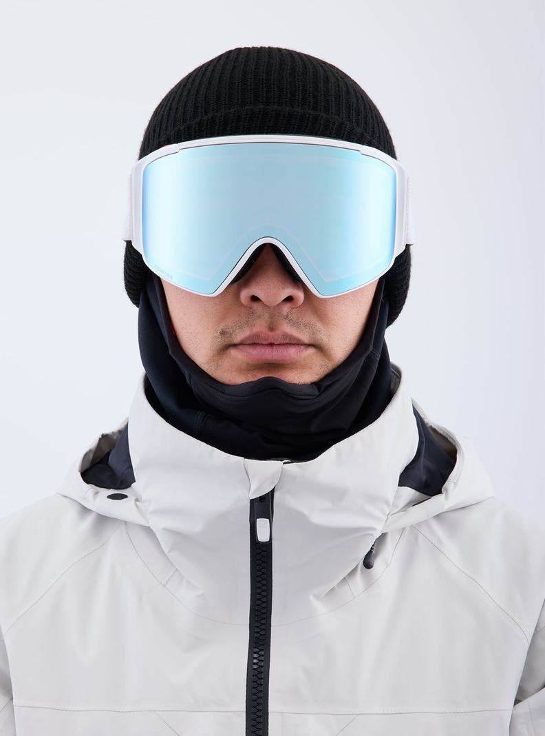 Lunette Ski Burton Anon M4S Low Bridge Fit Goggles (Cylindrical) + Bonus Lens + MFI FACE MASK  Bleu Rose Homme | HHO-8387908