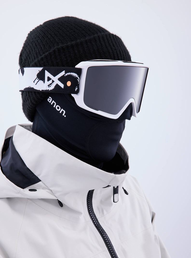 Lunette Ski Burton Anon M3 Goggles + Bonus Lens + MFI Face Mask  Orange Noir Violette Homme | CUZ-0551076