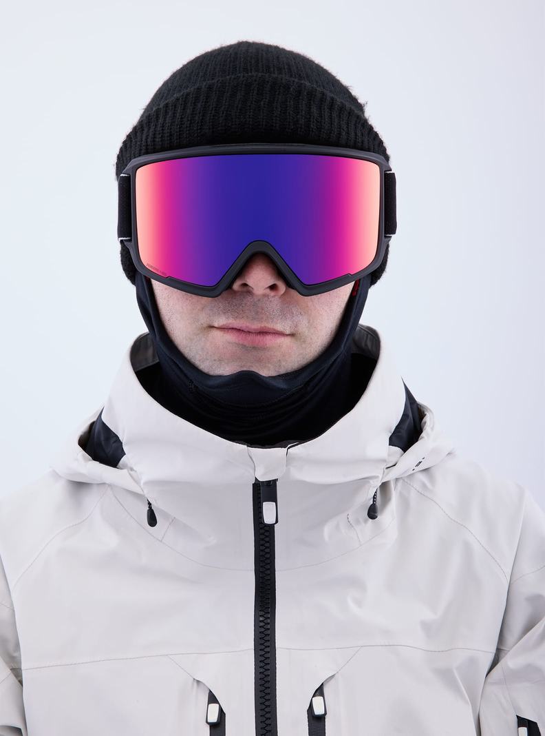 Lunette Ski Burton Anon M3 Goggles + Bonus Lens + MFI Face Mask  Noir Orange Rouge Homme | ETG-1155144