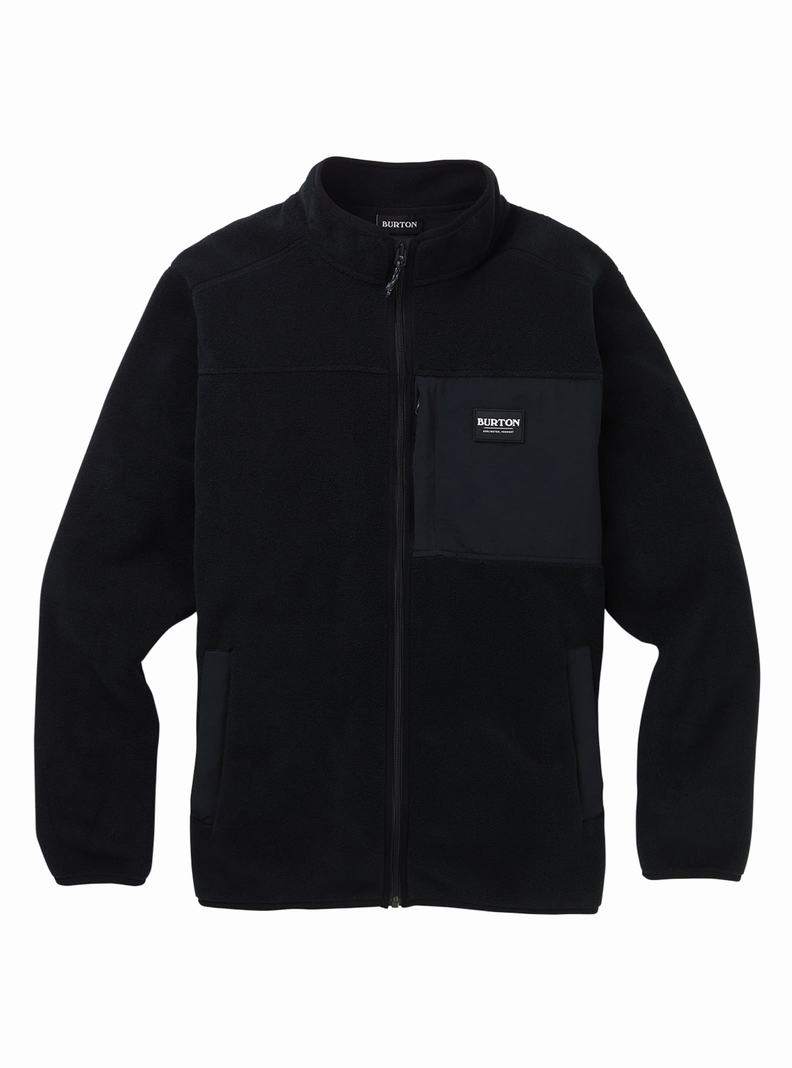 Sweats Burton Hearth Full-Zip Fleece  Noir Homme | TNU-9910227