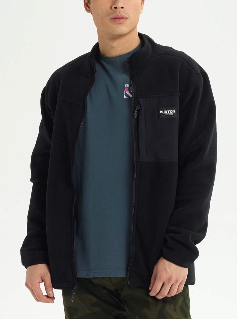 Sweats Burton Hearth Full-Zip Fleece  Noir Homme | TNU-9910227