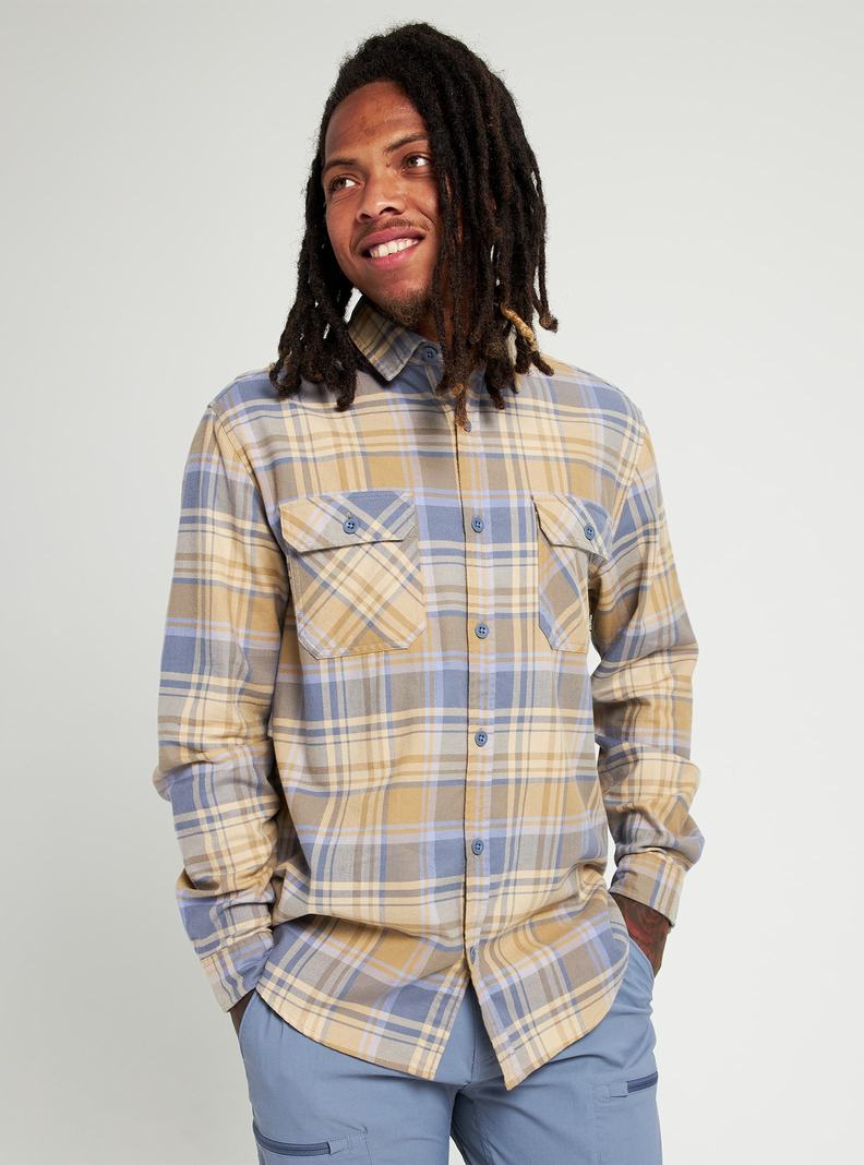 Chemise Burton Brighton Flannel  Kaki Bleu Homme | YTC-0069169