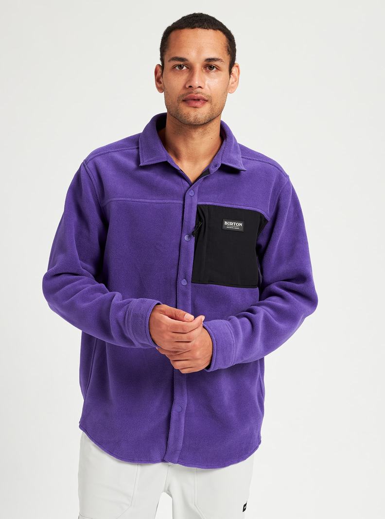 Chemise Burton Hearth Fleece Shirt  Violette Homme | MNE-7813677