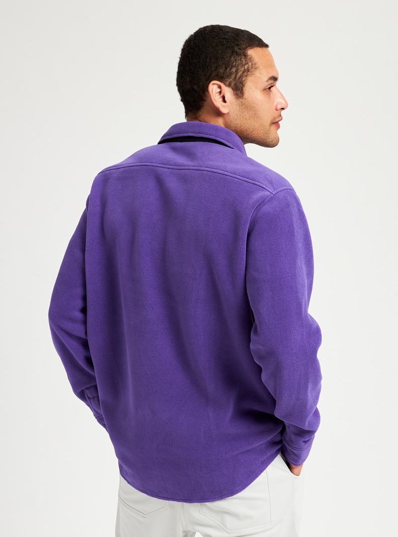 Chemise Burton Hearth Fleece Shirt  Violette Homme | MNE-7813677