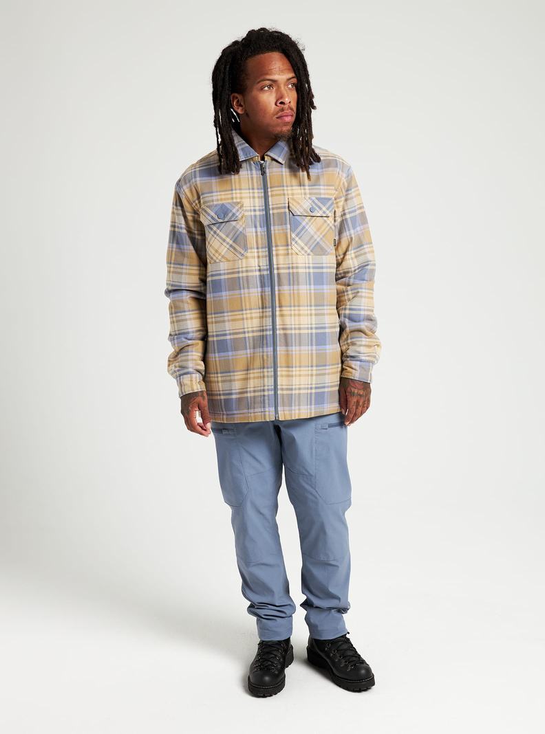 Chemise Burton Brighton Insulated Flannel  Kaki Bleu Homme | JLO-4099021