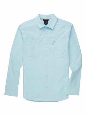 Chemise Burton Multipath Utility Long Sleeve Shirt  Turquoise Clair Homme | KIB-0320417