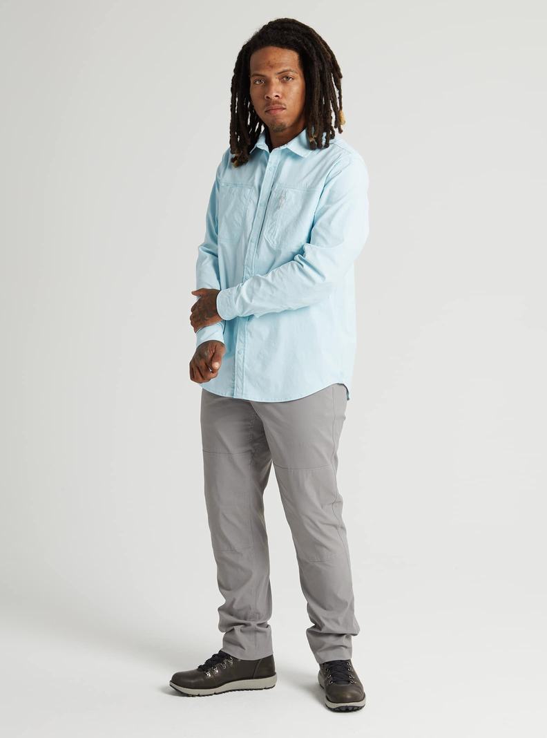 Chemise Burton Multipath Utility Long Sleeve Shirt  Turquoise Clair Homme | KIB-0320417