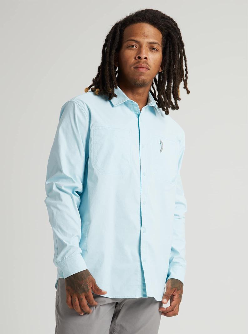 Chemise Burton Multipath Utility Long Sleeve Shirt  Turquoise Clair Homme | KIB-0320417