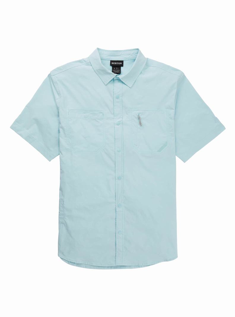 Chemise Burton Multipath Utility Corta Sleeve Shirt  Turquoise Clair Homme | DZQ-2304289