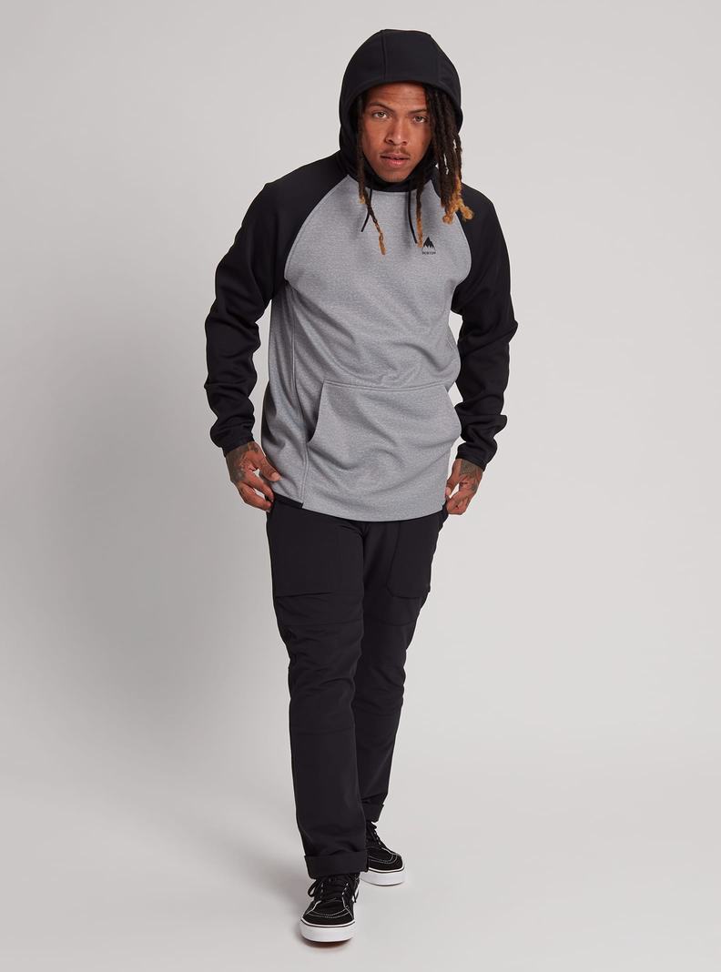 Sweats Burton Crown Weatherproof Pullover Fleece  Grise Noir Homme | FLZ-7392300