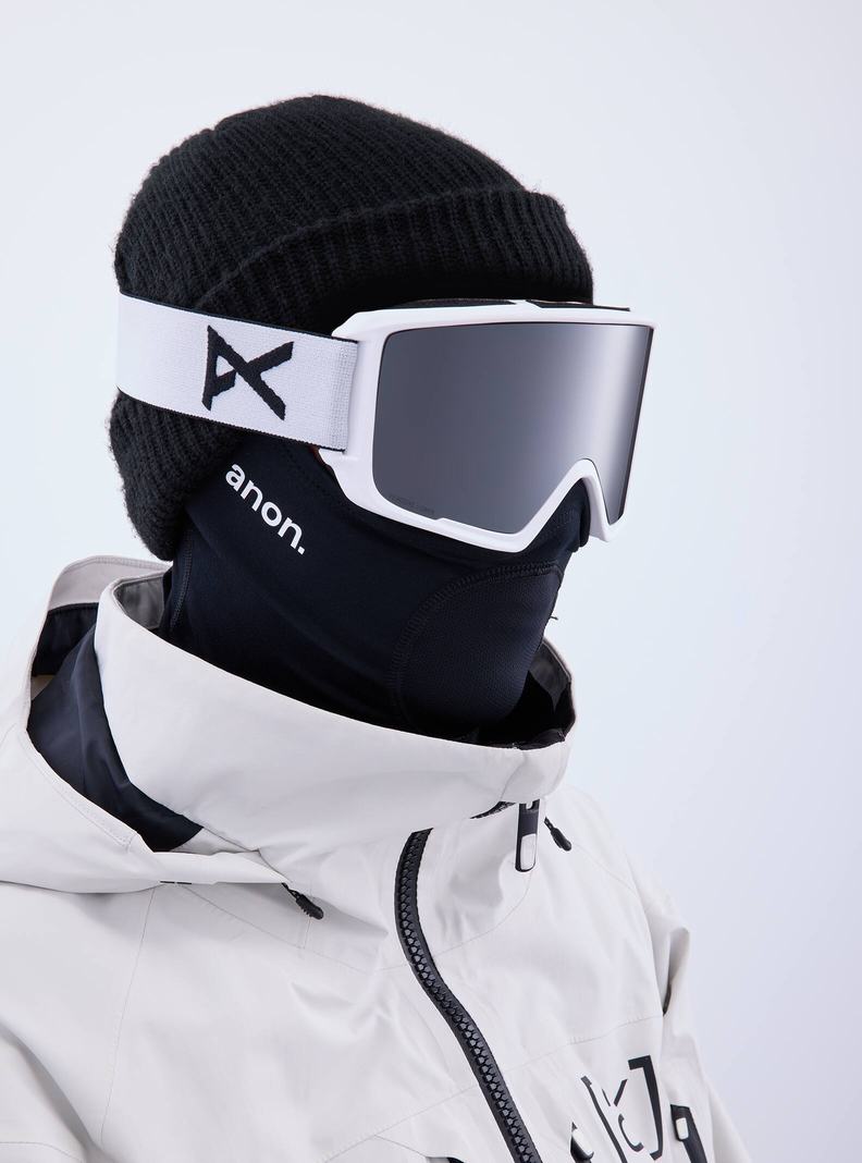 Lunette Ski Burton Anon M3 Goggles + Bonus Lens + MFI Face Mask  Blanche Orange Noir Violette Homme | PLB-1125136