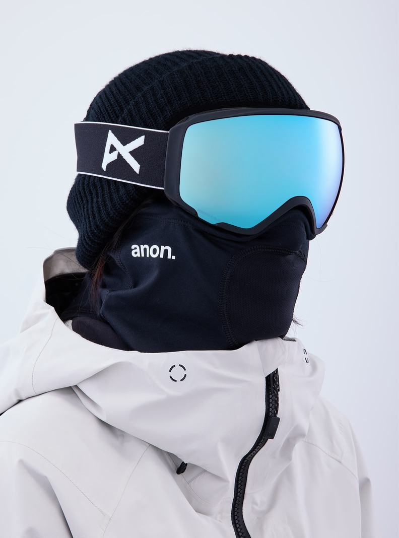 Lunette Ski Burton Anon WM1 Goggles + Bonus Lens + MFI Face Mask  Noir Bleu Rose Homme | RUL-5964983