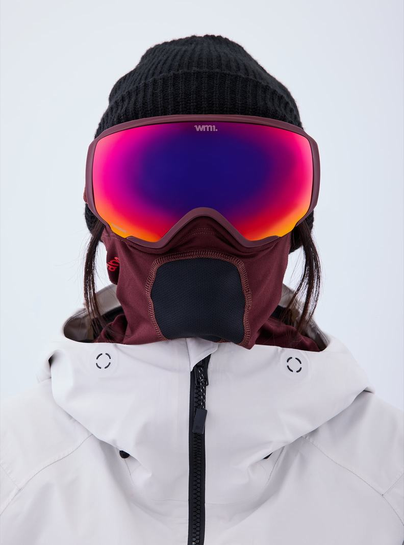 Lunette Ski Burton Anon WM1 Goggles + Bonus Lens + MFI Face Mask  Orange Rouge Homme | AAE-9366569