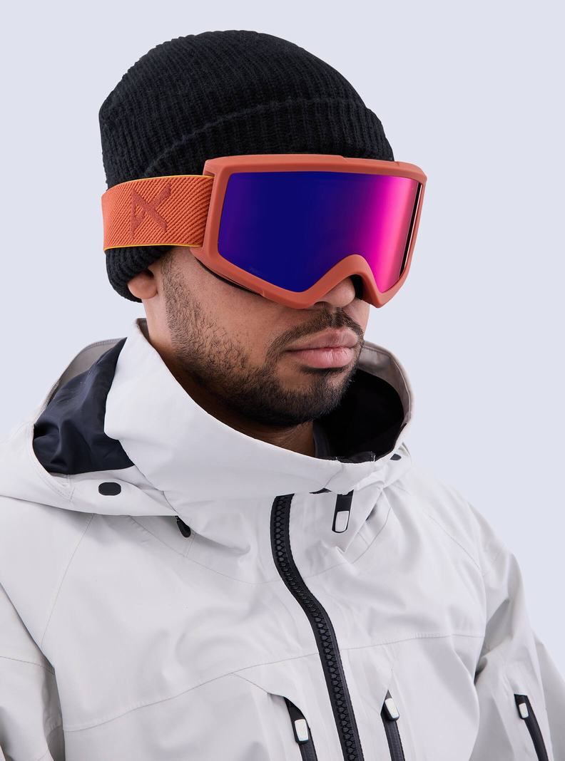 Lunette Ski Burton Anon Helix 2.0 Perceive Goggles + Bonus Lens  Orange Rouge Homme | DLF-3414530