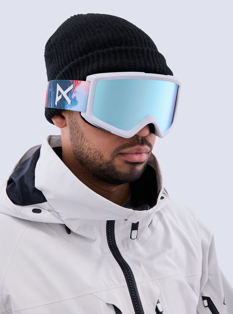 Lunette Ski Burton Anon Helix 2.0 Perceive Goggles + Bonus Lens  Bleu Homme | ENZ-4215348