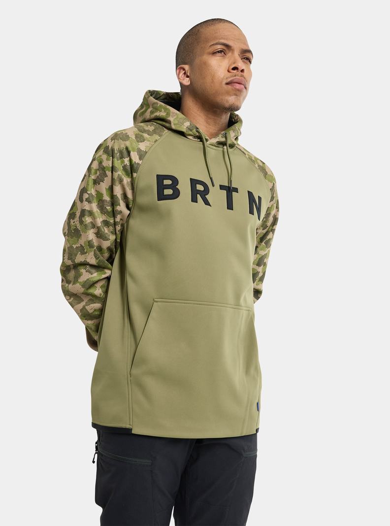 Sweats Burton Crown Weatherproof Pullover Fleece  Vert Olive Homme | ZYT-3690051