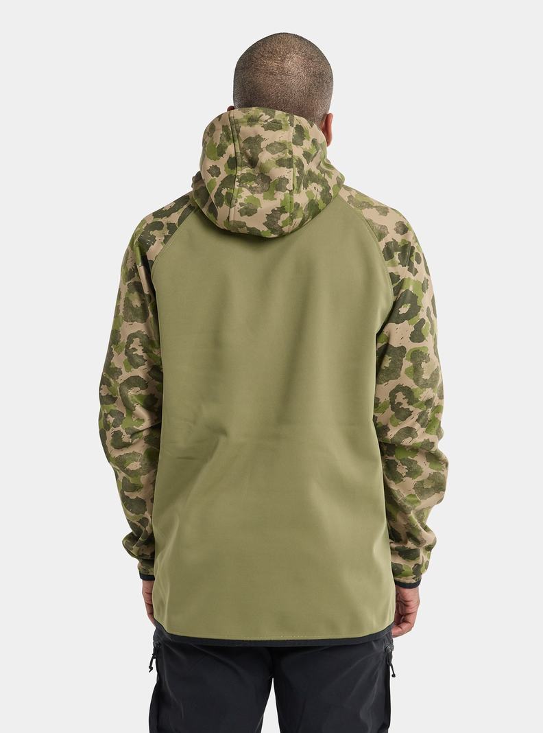 Sweats Burton Crown Weatherproof Pullover Fleece  Vert Olive Homme | ZYT-3690051