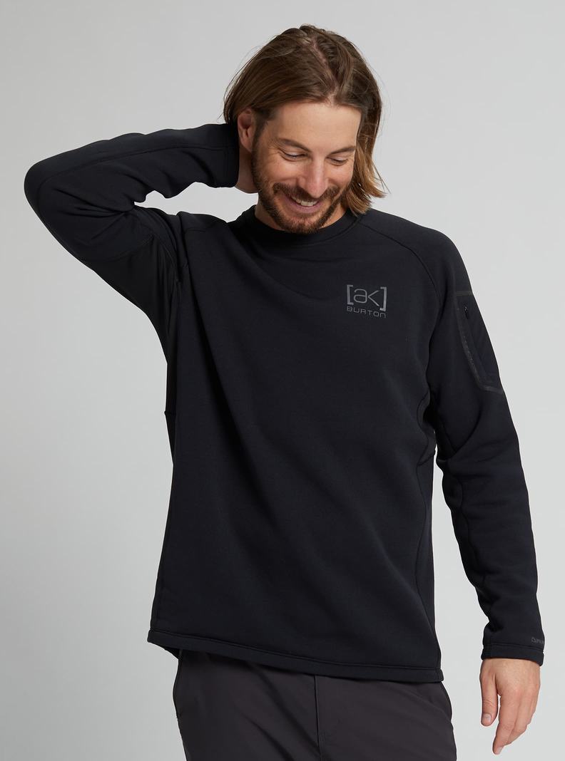 Sweats Burton [ak] Baker Power Stretch Fleece Crewneck  Noir Homme | OMZ-5451832