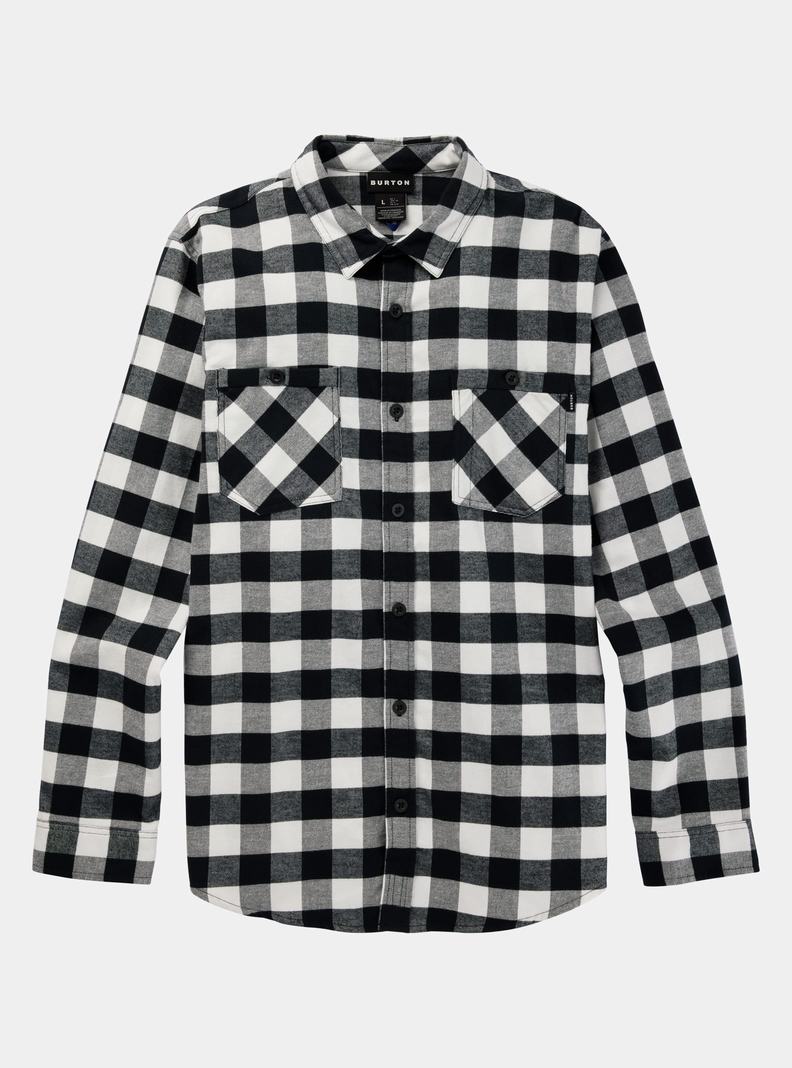 Chemise Burton Favorite Long Sleeve Flannel  Blanche Homme | VAT-4470584