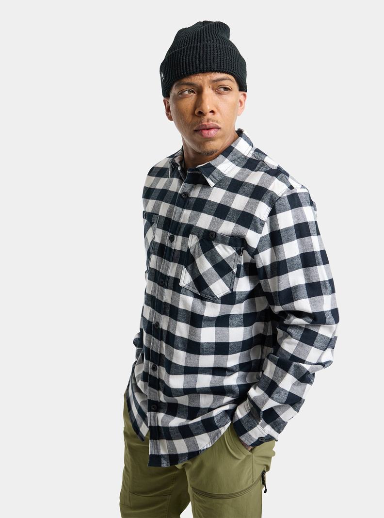 Chemise Burton Favorite Long Sleeve Flannel  Blanche Homme | VAT-4470584