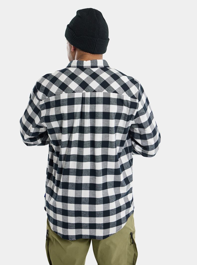 Chemise Burton Favorite Long Sleeve Flannel  Blanche Homme | VAT-4470584