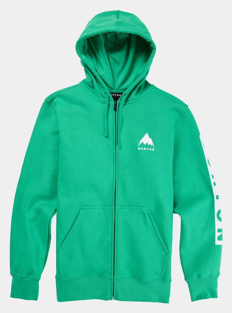 Sweat à capuche Burton Elite Full-Zip  Vert Homme | AKU-0701398