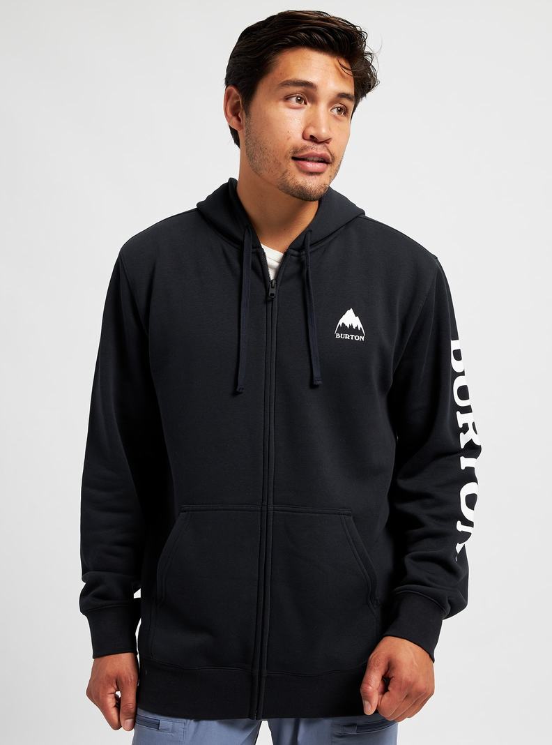 Sweat à capuche Burton Elite Full-Zip  Noir Homme | LDV-0765004