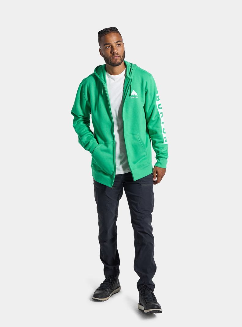 Sweat à capuche Burton Elite Full-Zip  Vert Homme | AKU-0701398