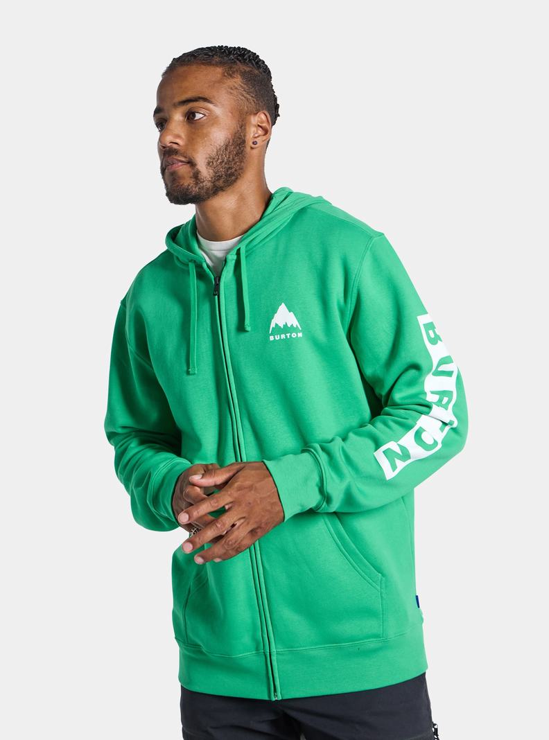 Sweat à capuche Burton Elite Full-Zip  Vert Homme | AKU-0701398