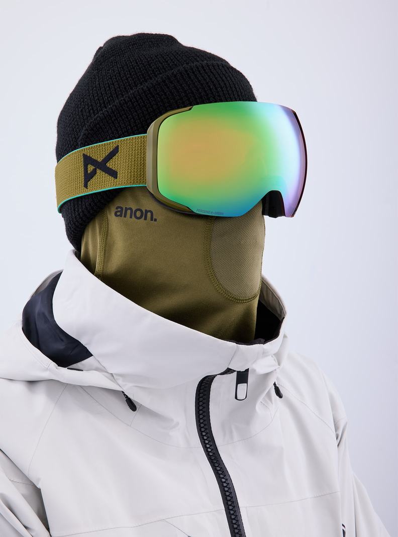 Lunette Ski Burton Anon M2 Goggles + Bonus Lens + MFI Face Mask  Vert Rose Homme | YFT-9419088