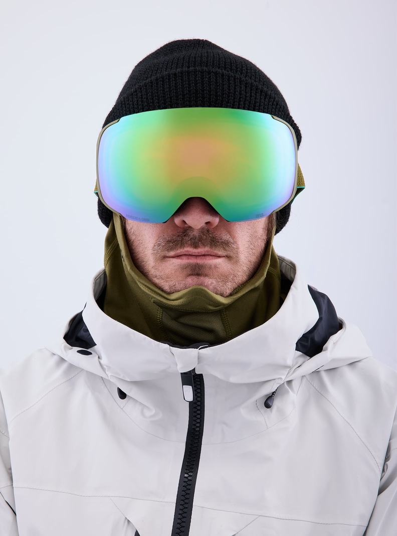 Lunette Ski Burton Anon M2 Goggles + Bonus Lens + MFI Face Mask  Vert Rose Homme | YFT-9419088